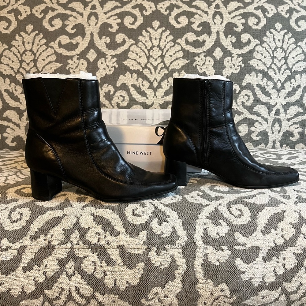 Nine West Women’s Black Heel Ankle Boots
